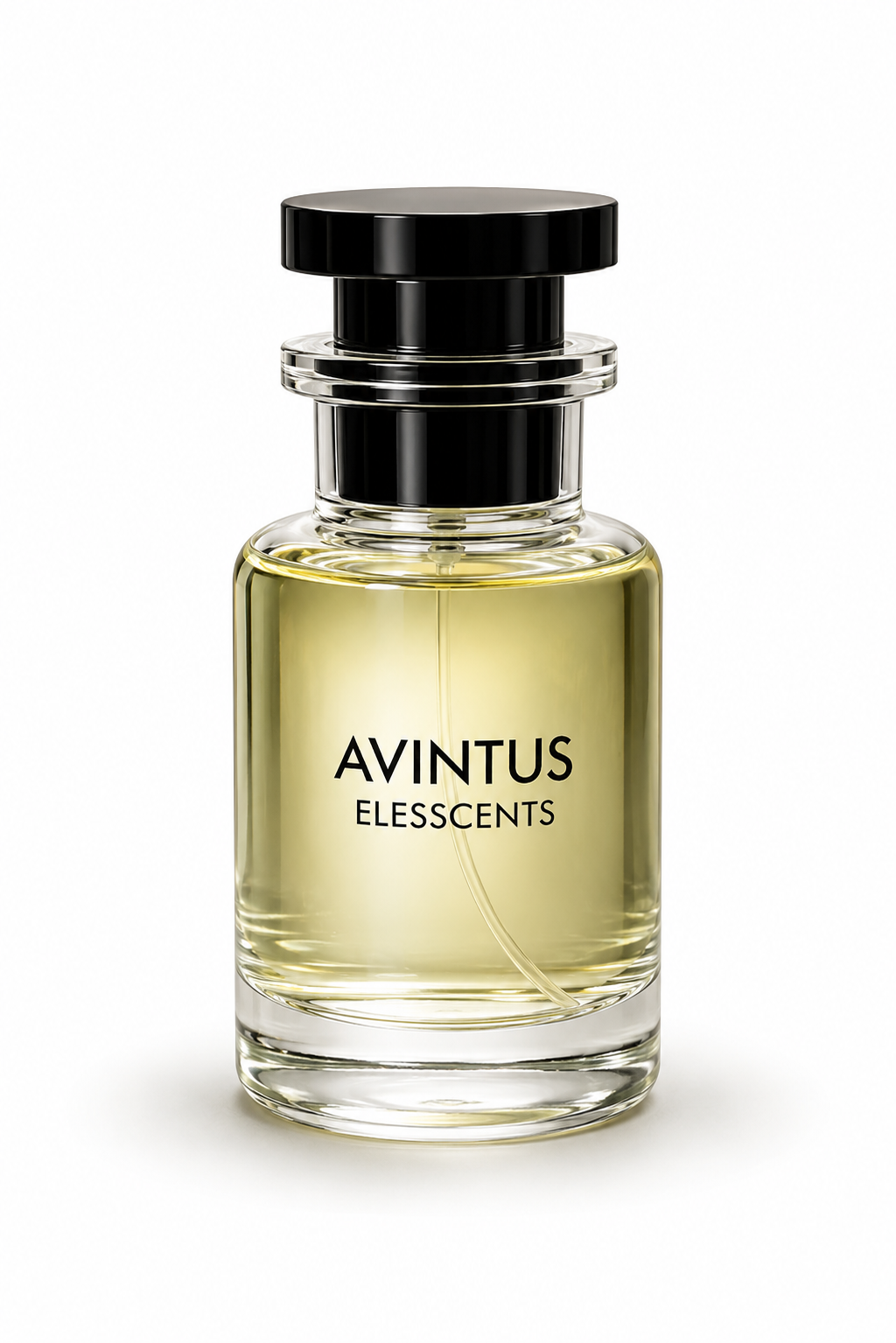 Perfume bottle labeled 'Avintus' on a white background