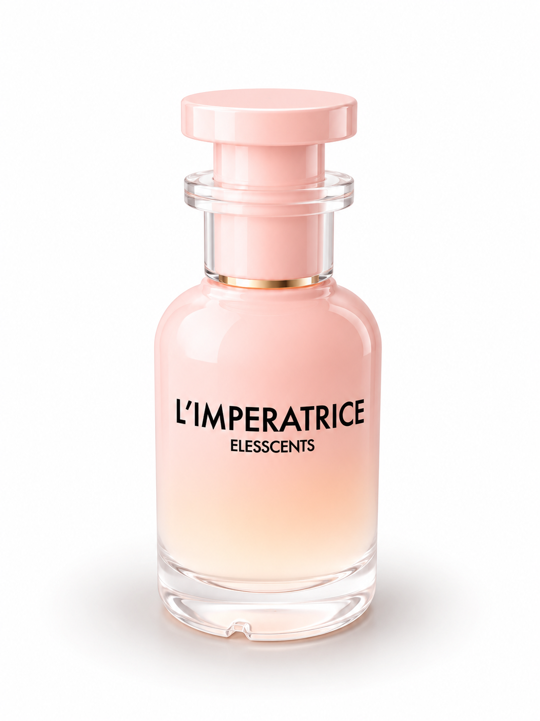 Perfume bottle labeled 'L'Imperatrice' by Elesscents on a white background
