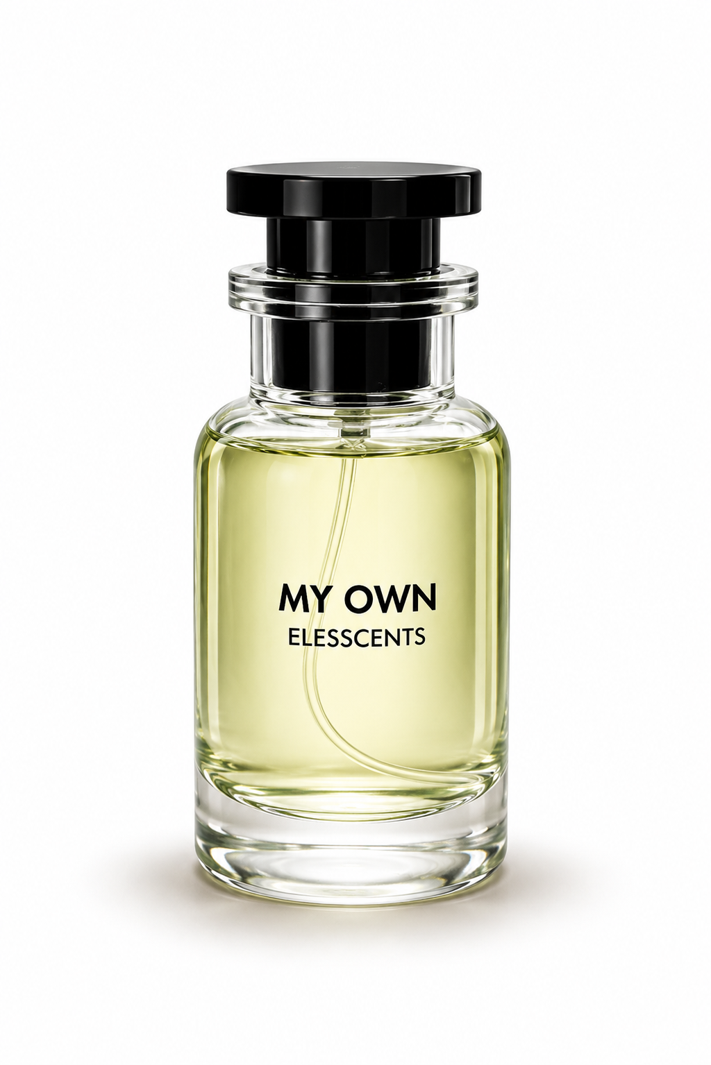 Perfume bottle labeled 'My Own Elesscents' on a white background